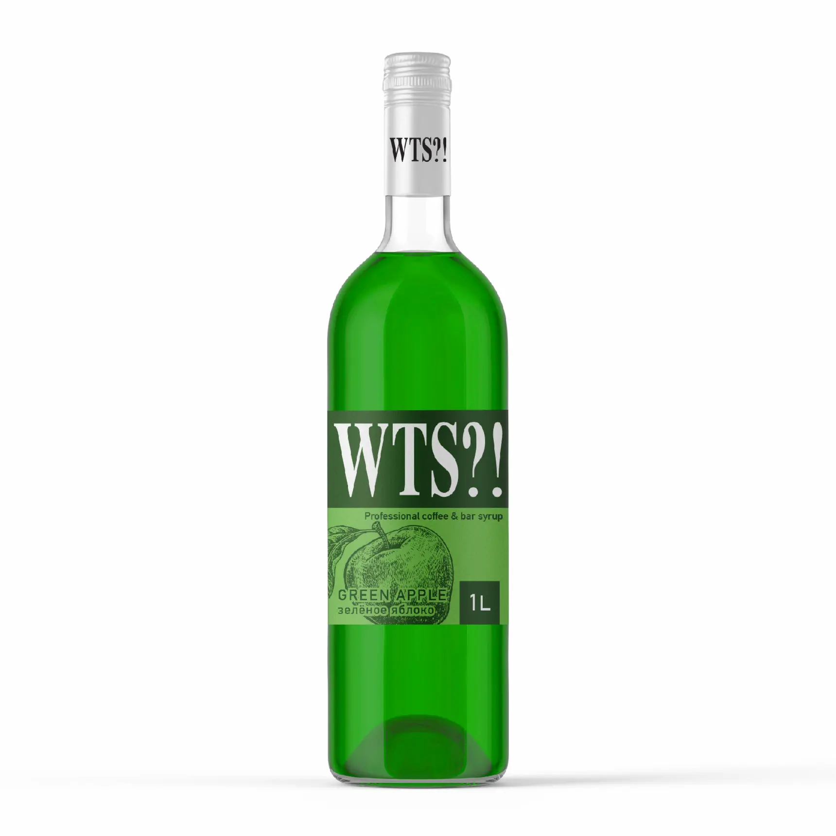 1 шт х Сироп WTS ПЭТ со вкусом Зеленое Яблоко 1 л