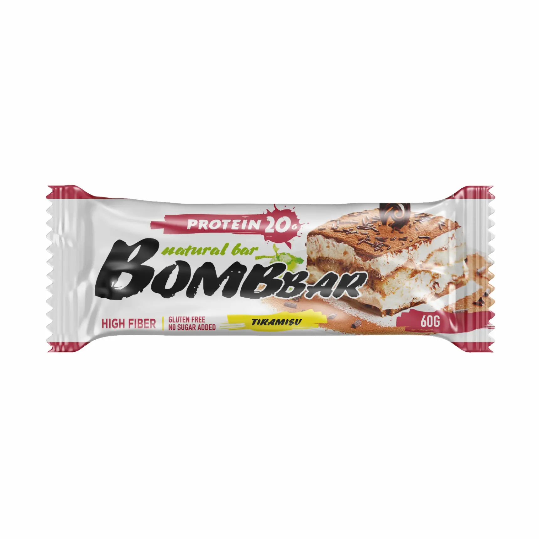 ТМ "BOMBBAR" Батончик неглазированный со вкусом "Тирамису" 60г