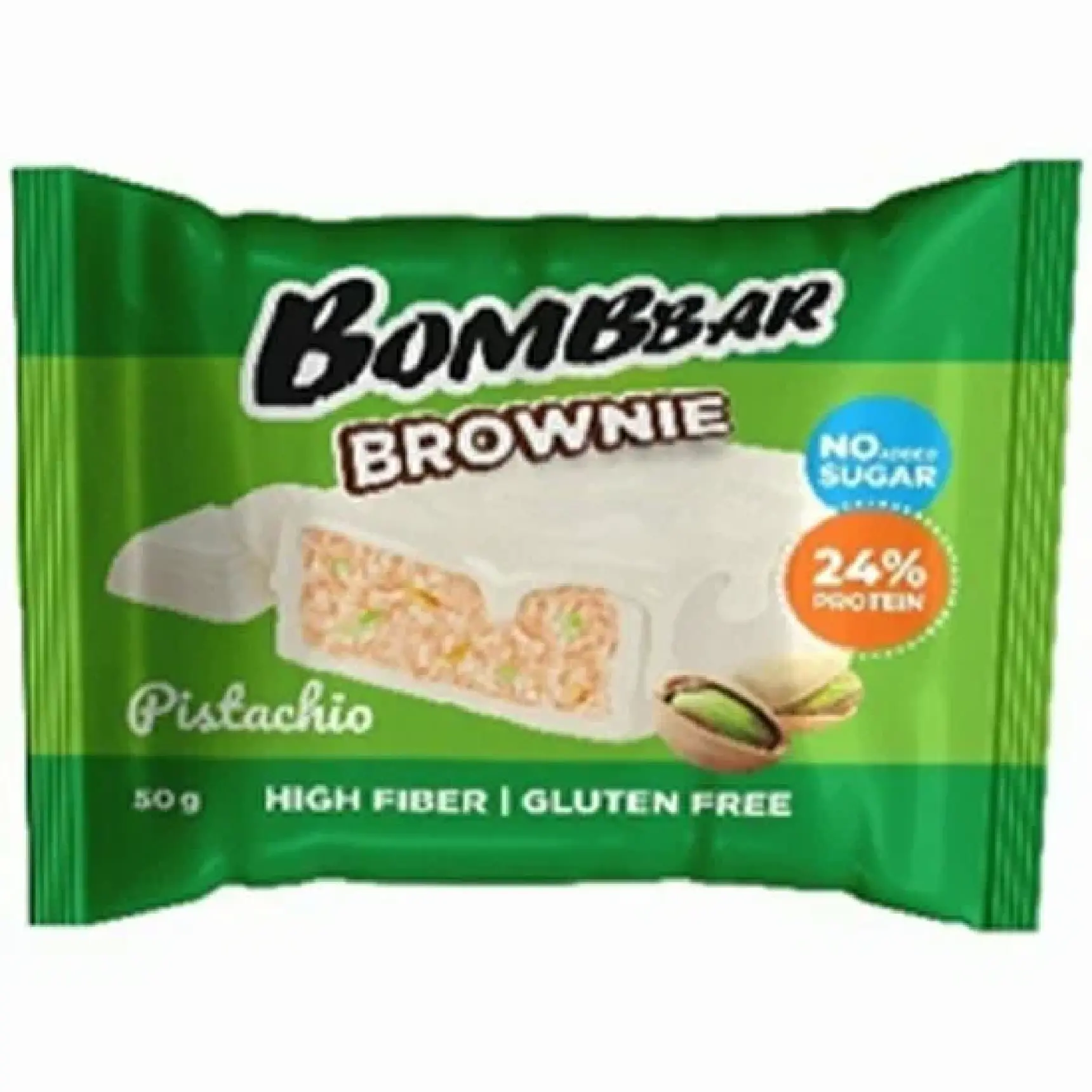 ТМ "BOMBBAR" Печенье глазированное "Брауни с фисташкой" 50 г