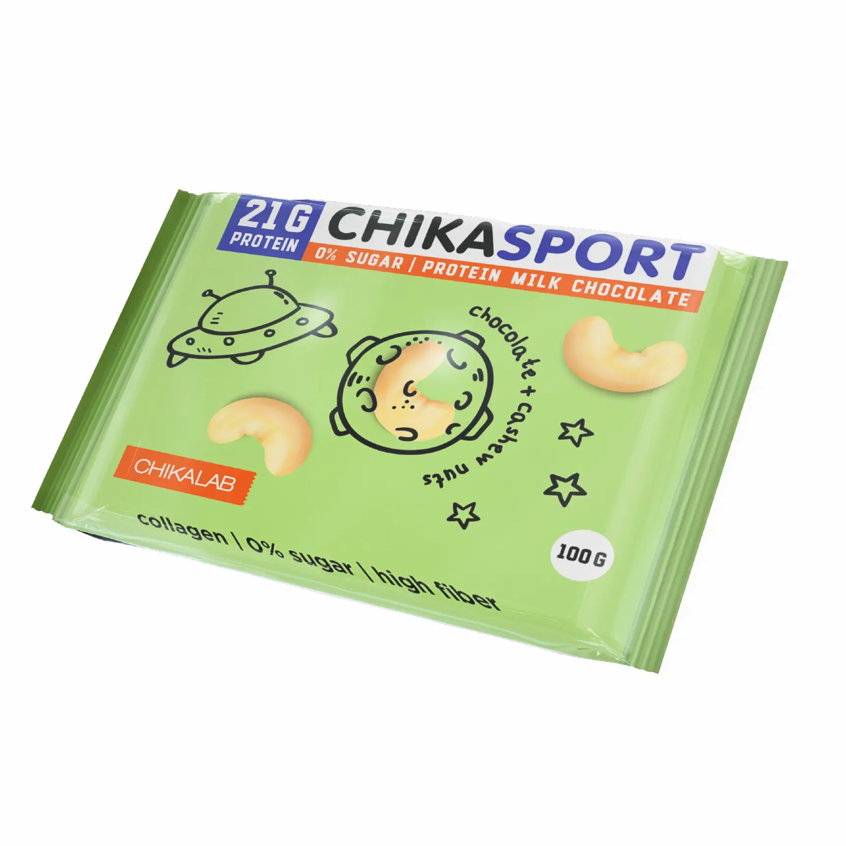 ТМ "CHIKALAB" Молочный шоколад с кешью 100 гр.