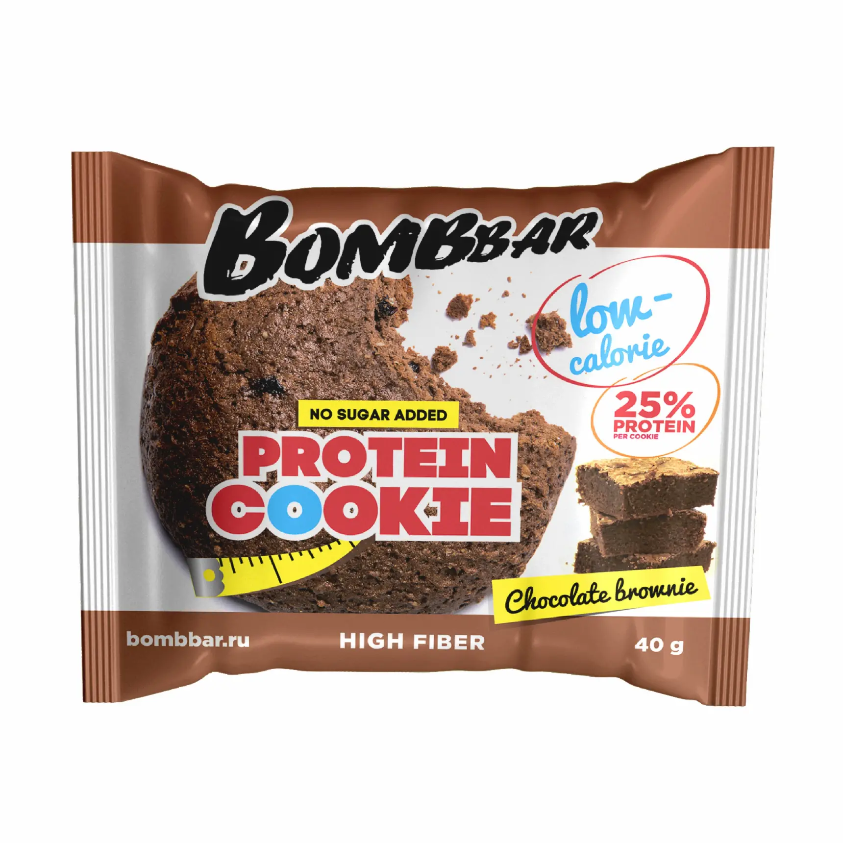 ТМ "BOMBBAR" Печенье неглазированное со вкусом "Шоколадный брауни" 40 г