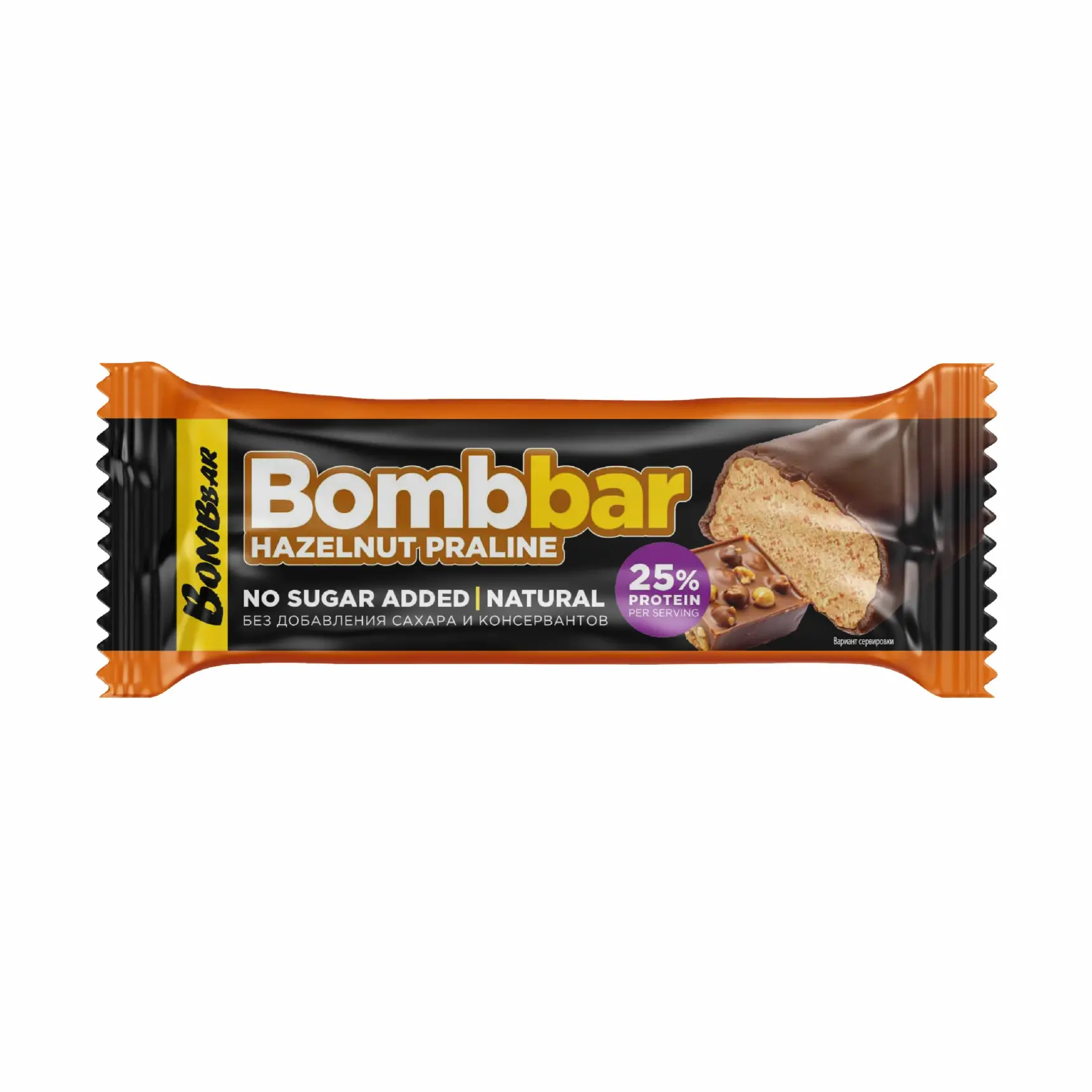 ТМ "BOMBBAR" Батончик глазированный "Фундучное пралине" 40 гр.