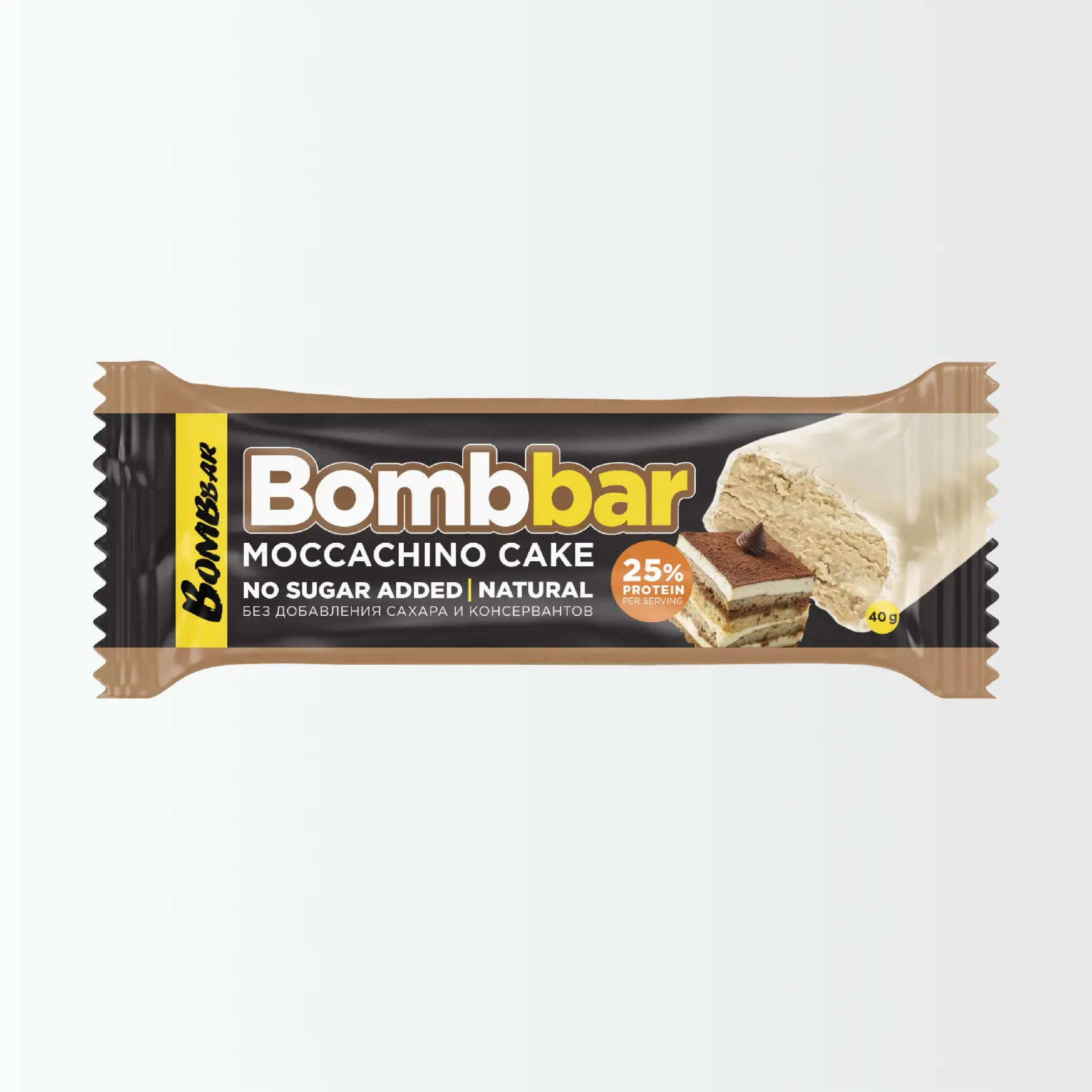 ТМ "BOMBBAR" Батончик глазированный со вкусом "Торт моккачино" 40 г