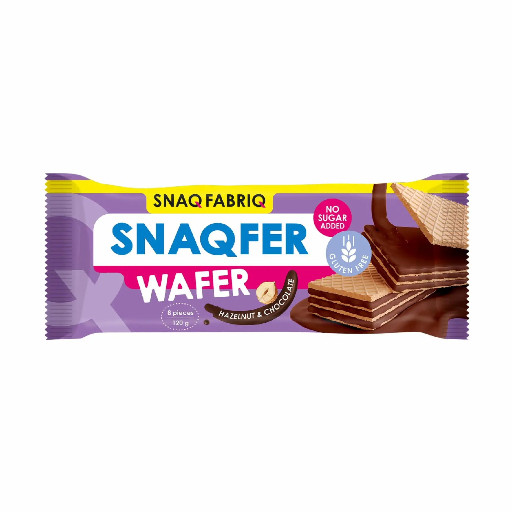 ТМ "SNAQ FABRIQ" Батончик неглазированный вафельный "Шоколад-фундук" 120 г