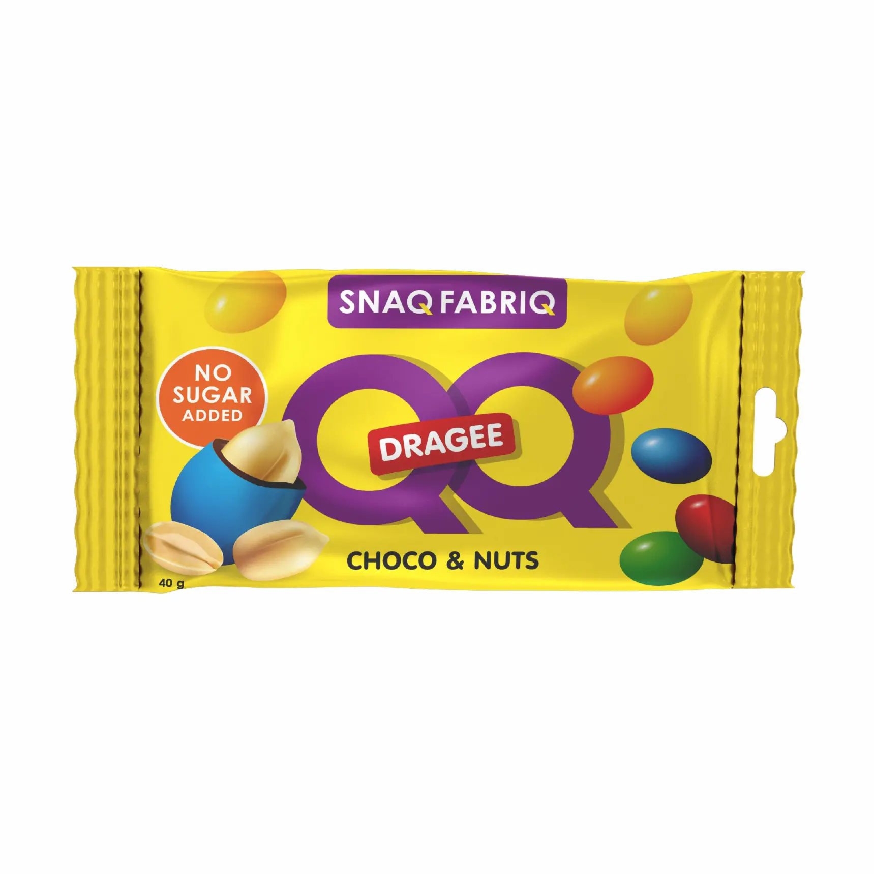 ТМ SNAQ FABRIQ Драже с арахисом и молочным шоколадом, покрытое разноцветной глазурью 40 г, шт