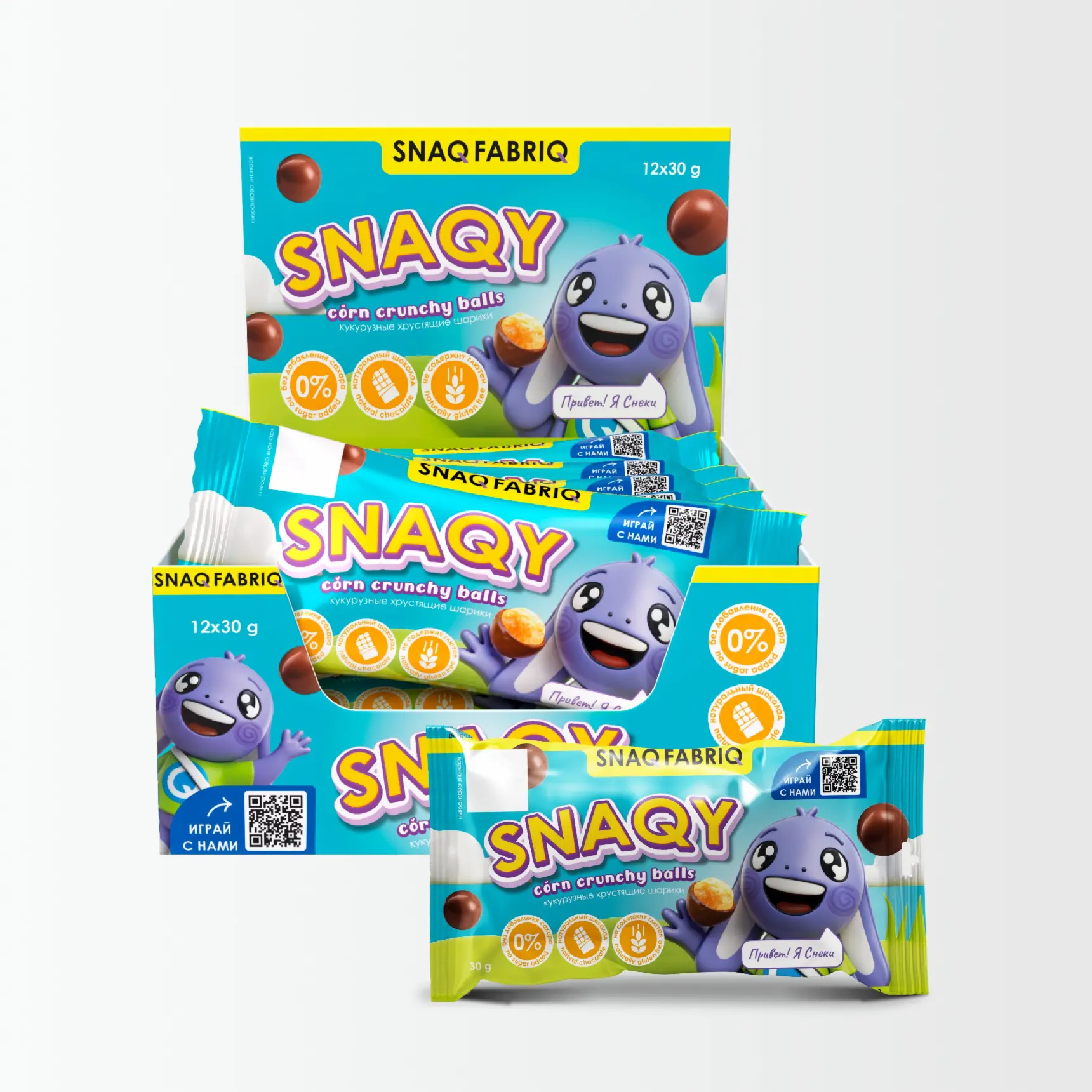 ТМ SNAQ FABRIQ Драже "Шарики кукурузные в шоколаде" 30 г*20шт