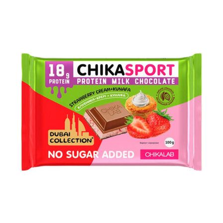 Chikalab Молочный шоколад, 100 гр (Клубника и хрустящее тесто)