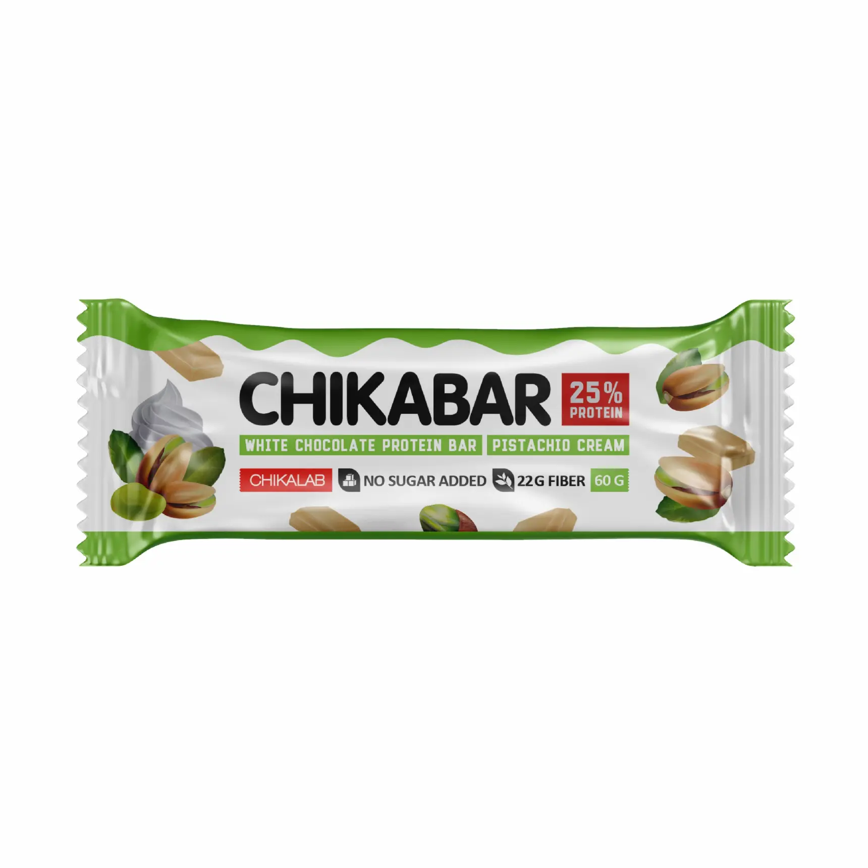 ТМ "CHIKALAB" Батончик глазированный с начинкой со вкусом "Фисташковый крем" 60 г
